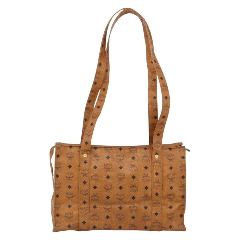MCM Logogram Visetos Tote Bag Brown